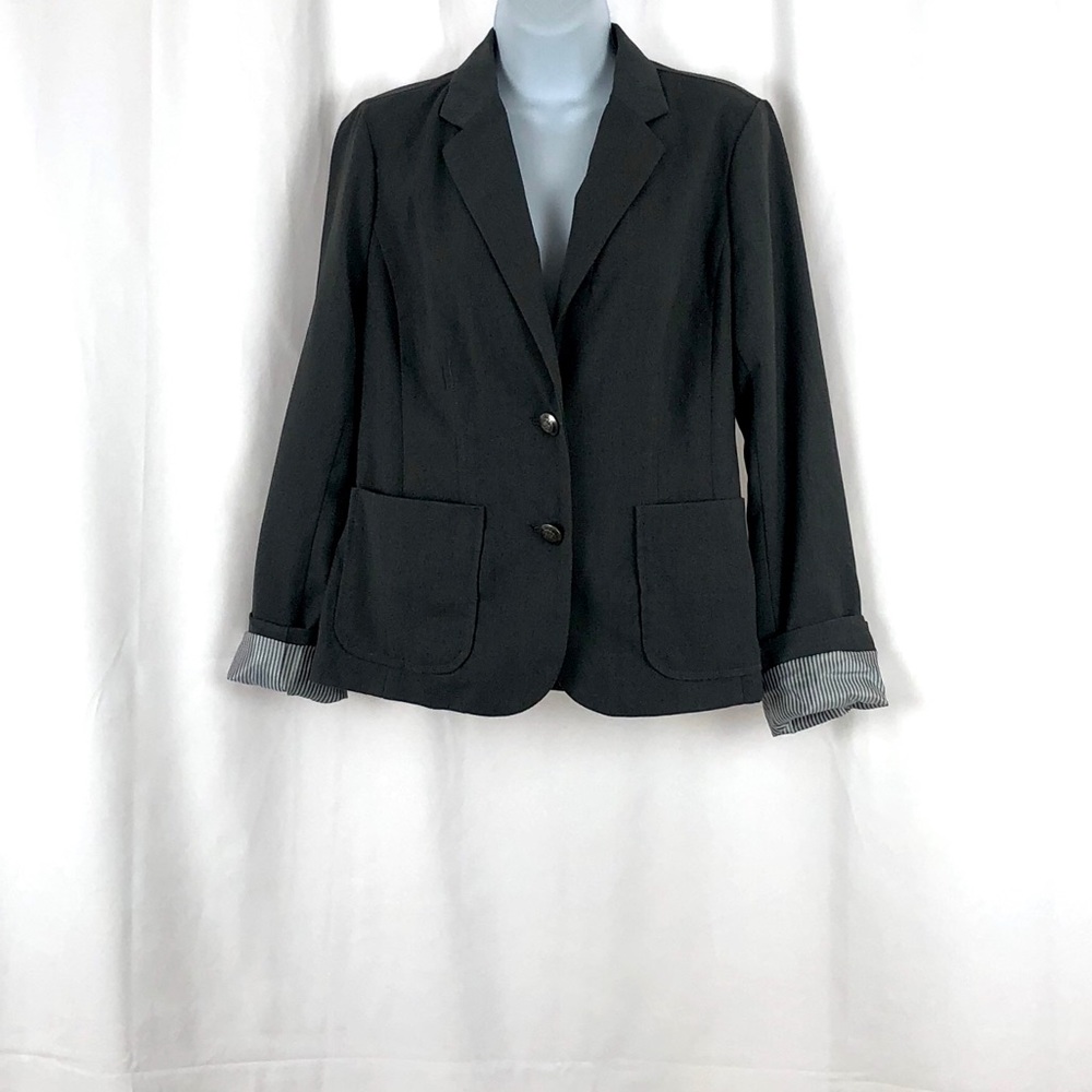 Gap Button Front Blazer Pockets 4 - image 2